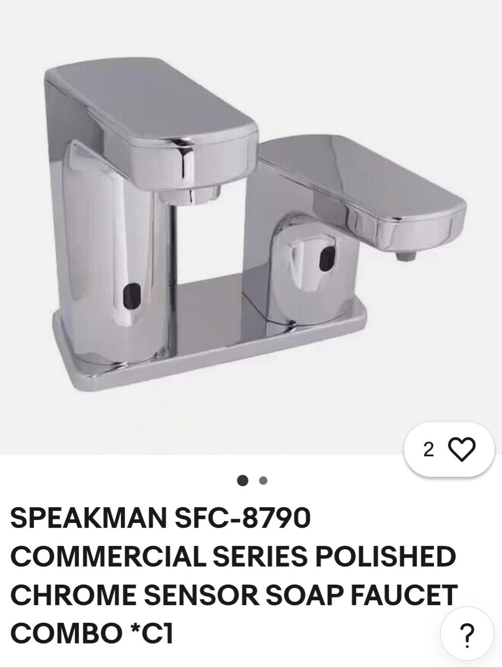 Polished Chrome Sensor Soap Faucet Combo - Chrome